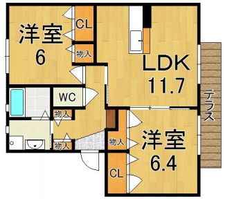 カーサヴェルデ桜井 203号室 間取り