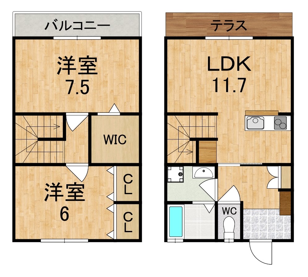 フォレストメゾン法隆寺南 105号室 間取り