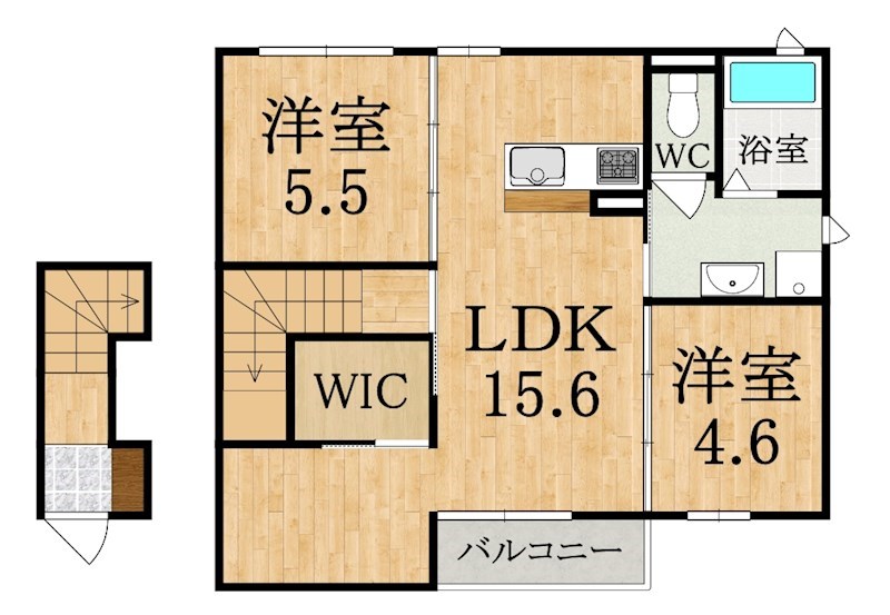Ｃｈａｒｍｅ　Ａ棟 202号室 間取り