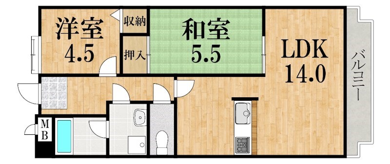 レジデンスコマイ 705号室 間取り