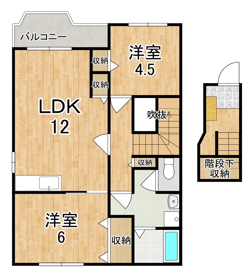 サンパティ－ク 205号室 間取り
