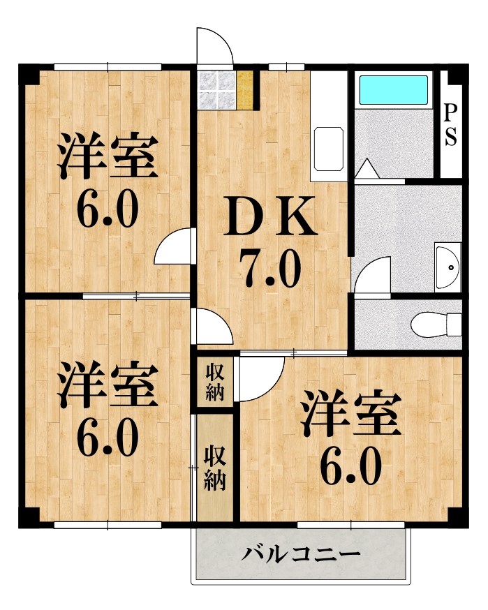 ファミールハイツ 203号室 間取り