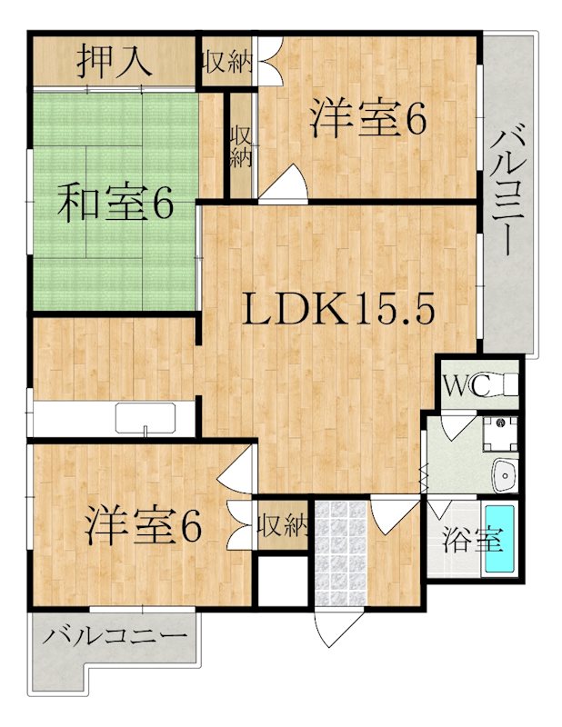 矢追マンション 501号室 間取り