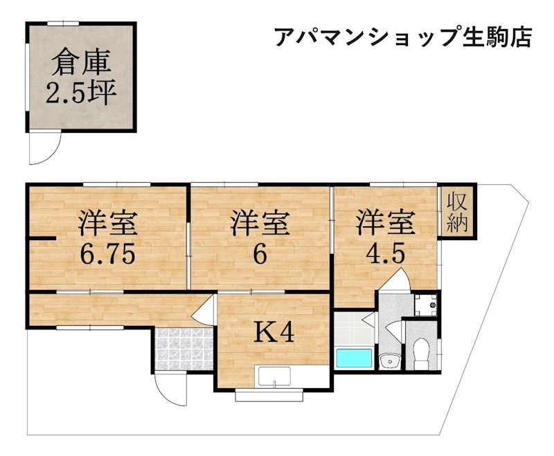 北新町平家戸建 間取り