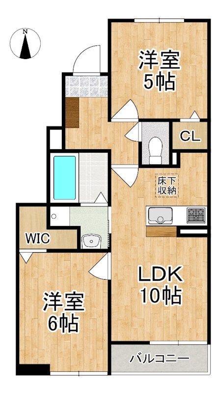 カリーノⅡ 102号室 間取り