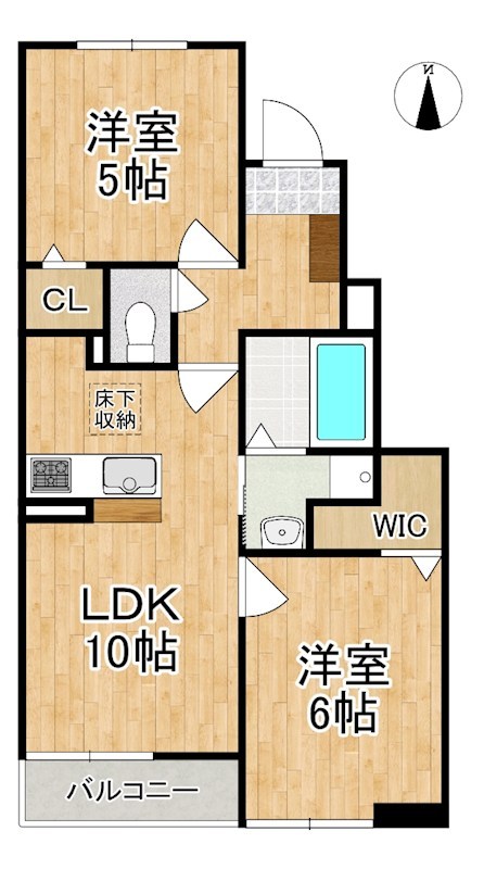 カリーノⅡ 104号室 間取り