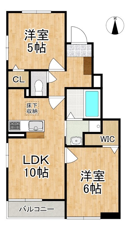カリーノⅡ 105号室 間取り