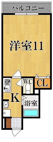 クレアールＫＩＴＡＮＯ 406号室 間取り