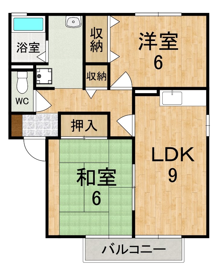 プルミエールＡ棟 202号室 間取り