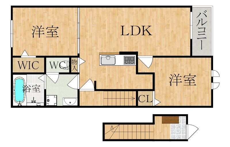 メゾン山の辺 202号室 間取り