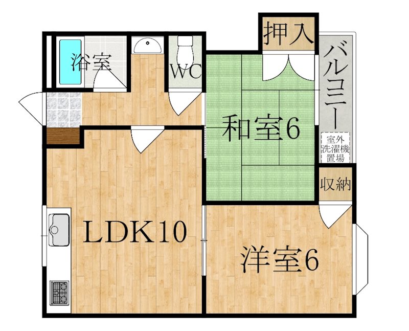 ラ・フォーレ前栽 201号室 間取り