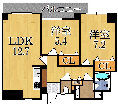 ライフコート西大寺 201号室 間取り