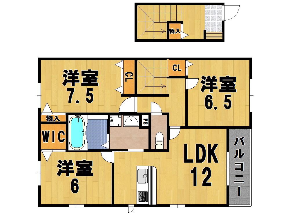 グランシャリオ瑠璃 205号室 間取り