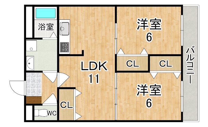 アビタシオンヨシダ 201号室 間取り