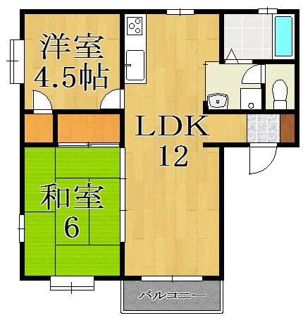 ベルメゾンⅡ 102号室 間取り
