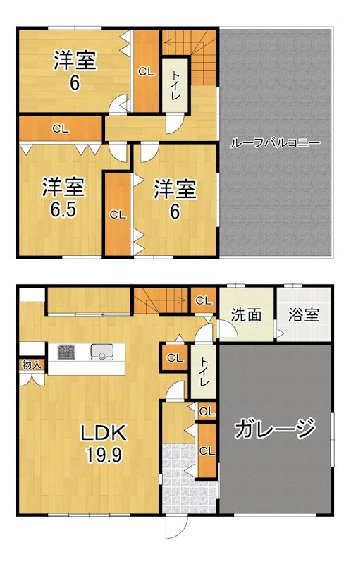 Blossom Terrace Ⅱ期 3号室 間取り
