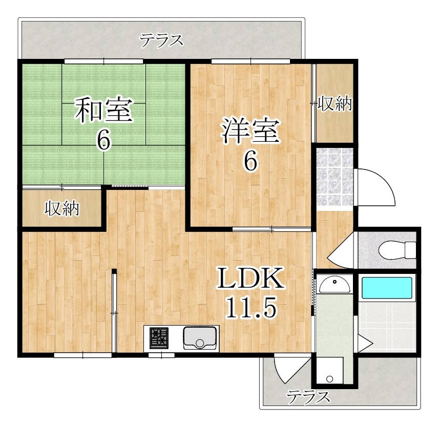新賀暁マンション 102号室 間取り