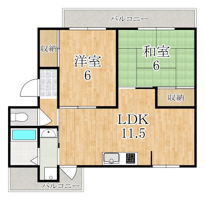 新賀暁マンション 203号室 間取り