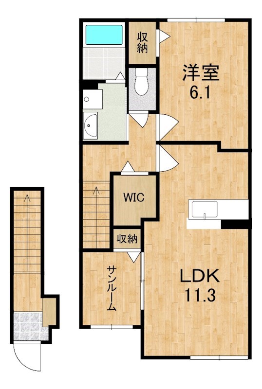 フォレスト　Ⅰ 206号室 間取り