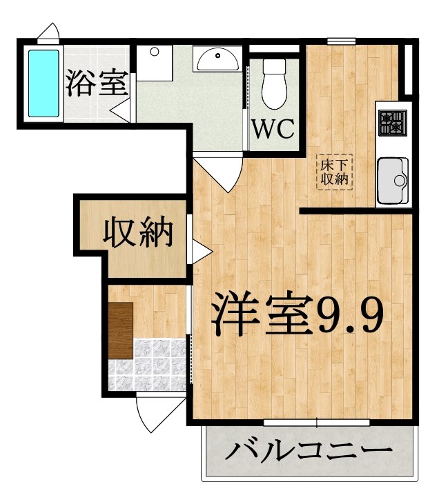 アンベリール 105号室 間取り