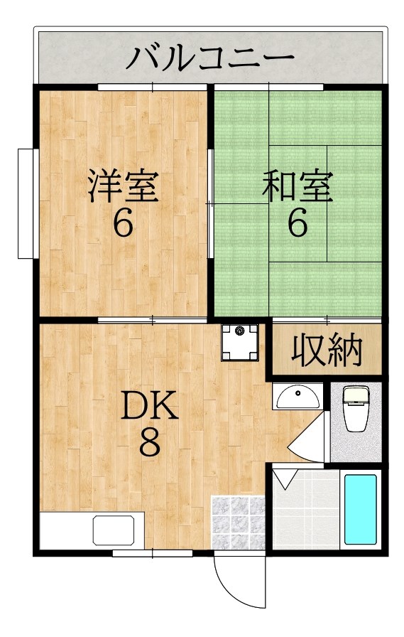 ドミール学園前Ⅱ 106号室 間取り