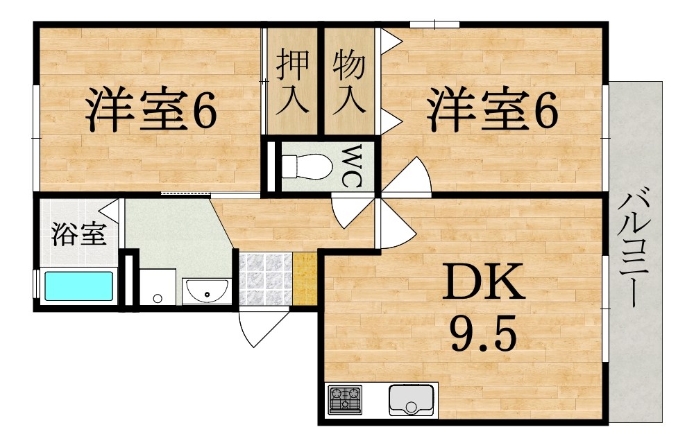 アムール橿原 301号室 間取り