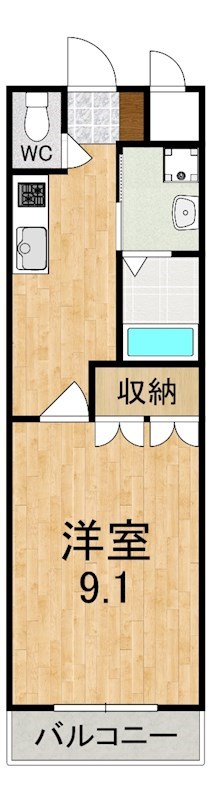 チェリーハウス 102号室 間取り