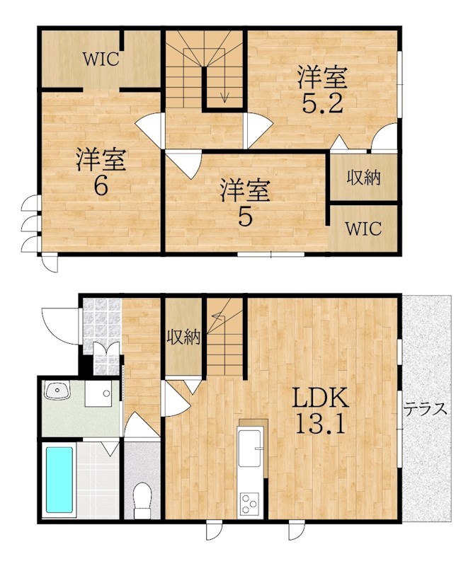グランディーナ城山台 D号室 間取り