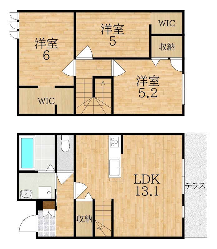グランディーナ城山台 C号室 間取り
