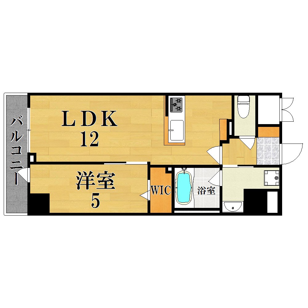 グラシア西大寺 202号室 間取り