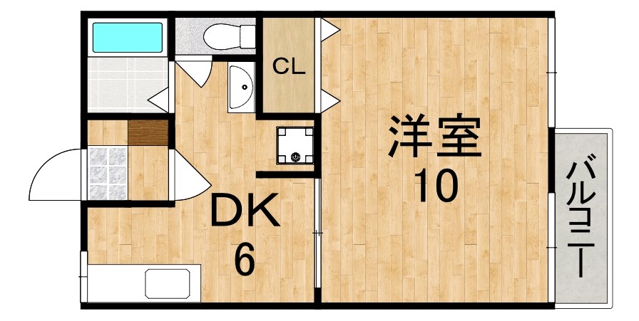 アーバン西大和６号 203号室 間取り
