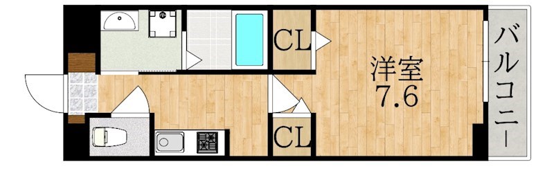 リエゾン学園前 302号室 間取り