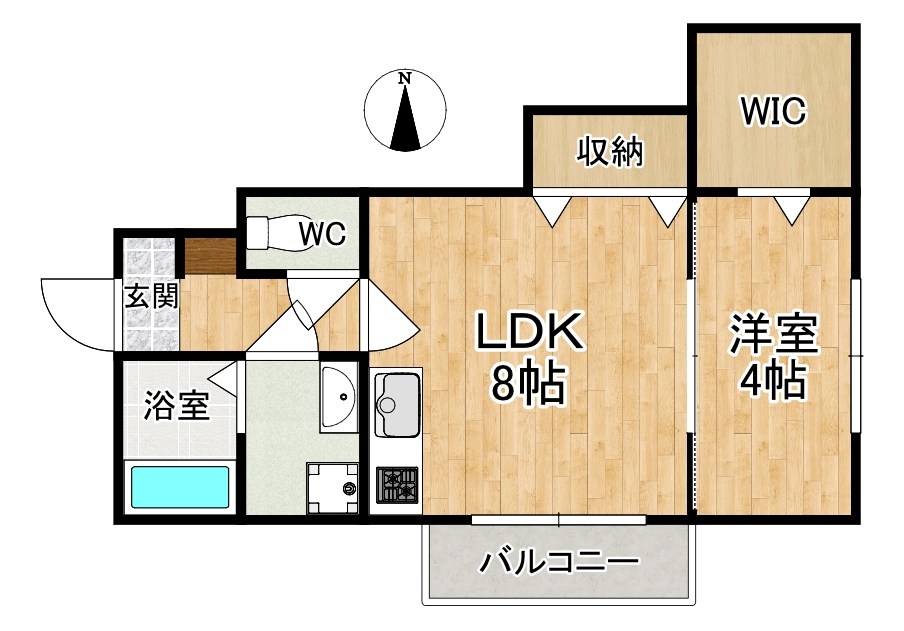 ソレイユビセレクト法蓮町Ⅰ 101号室 間取り