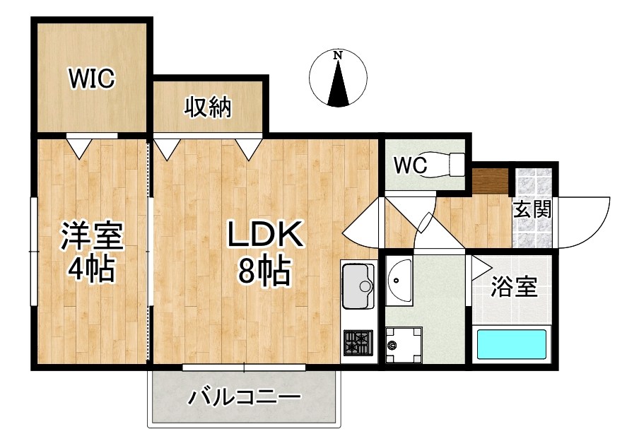 ソレイユビセレクト法蓮町Ⅱ 101号室 間取り