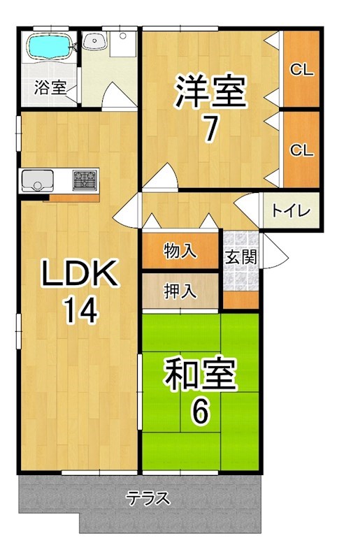 シェソワボナール 101号室 間取り
