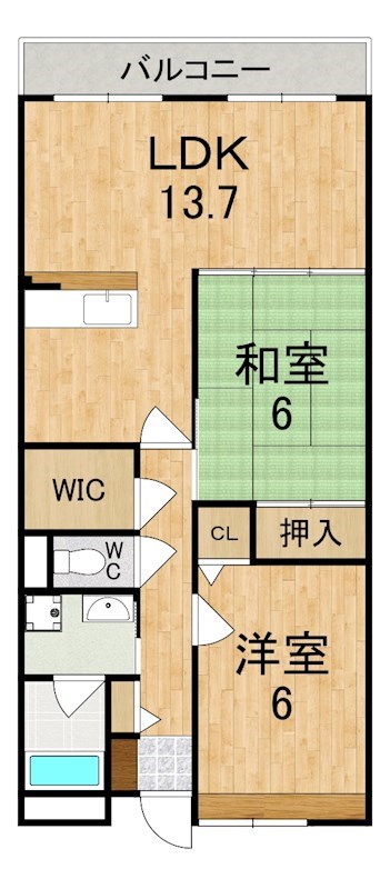 ラフォーレ三郷弐番館 201号室 間取り