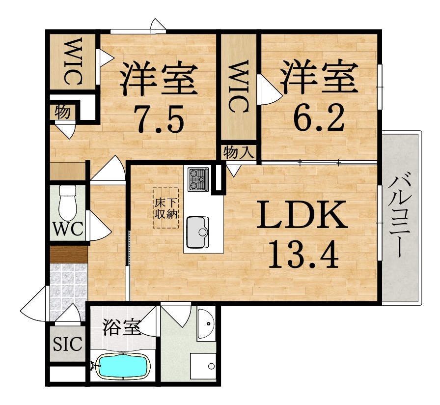仮称）エレガント国見町 101号室 間取り