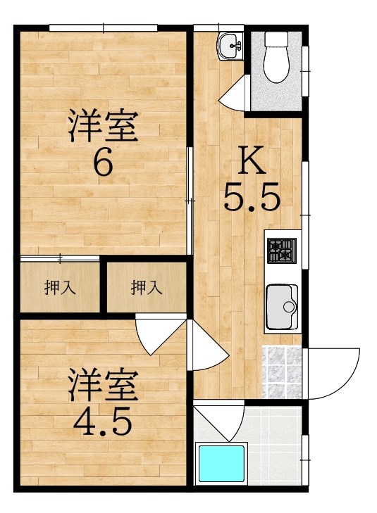 加茂アパート 101号室 間取り