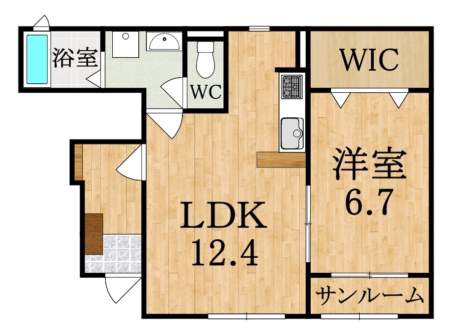 コントレール大和八木 106号室 間取り