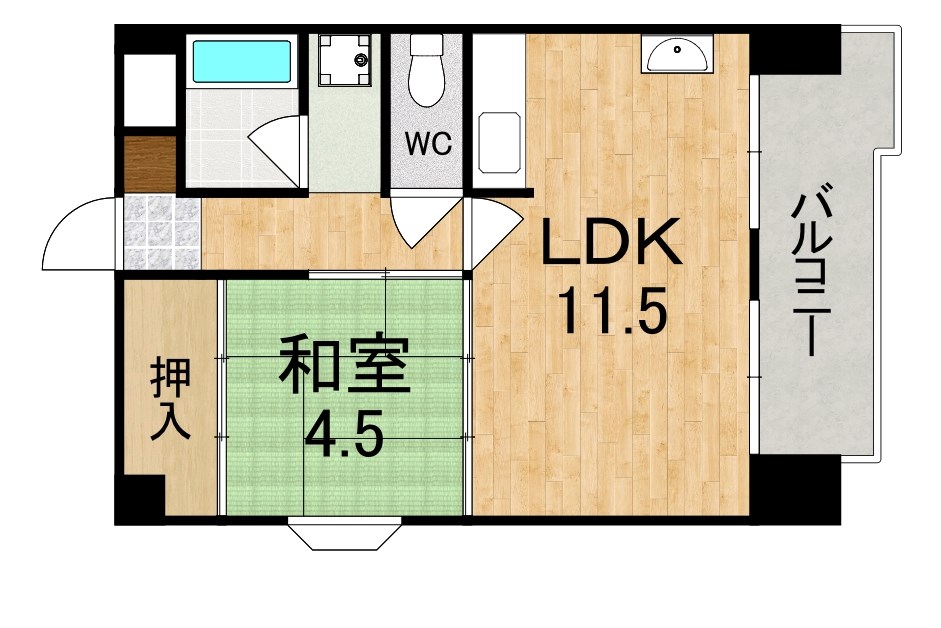 プランドール王寺 503号室 間取り