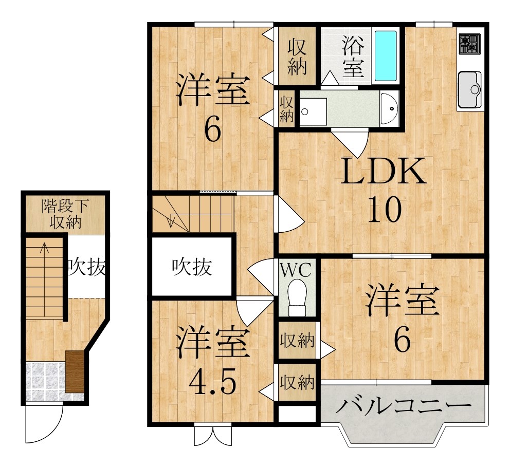 ボンヌシャンスハイム 202号室 間取り