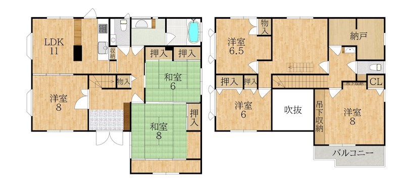 帝塚山1丁目戸建 間取り
