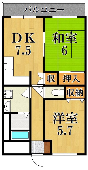 藤ハイツ 302号室 間取り