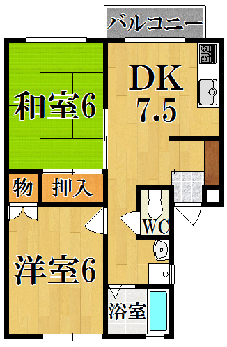 コンフォルト平松 106号室 間取り