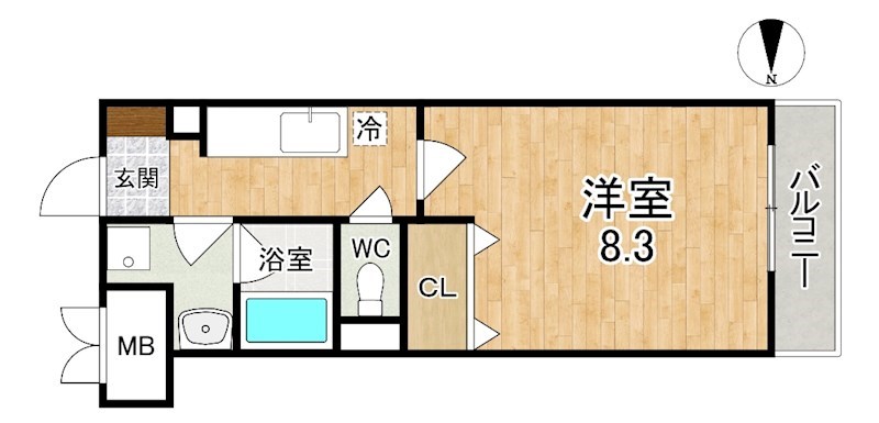 サンフークⅢ 403号室 間取り