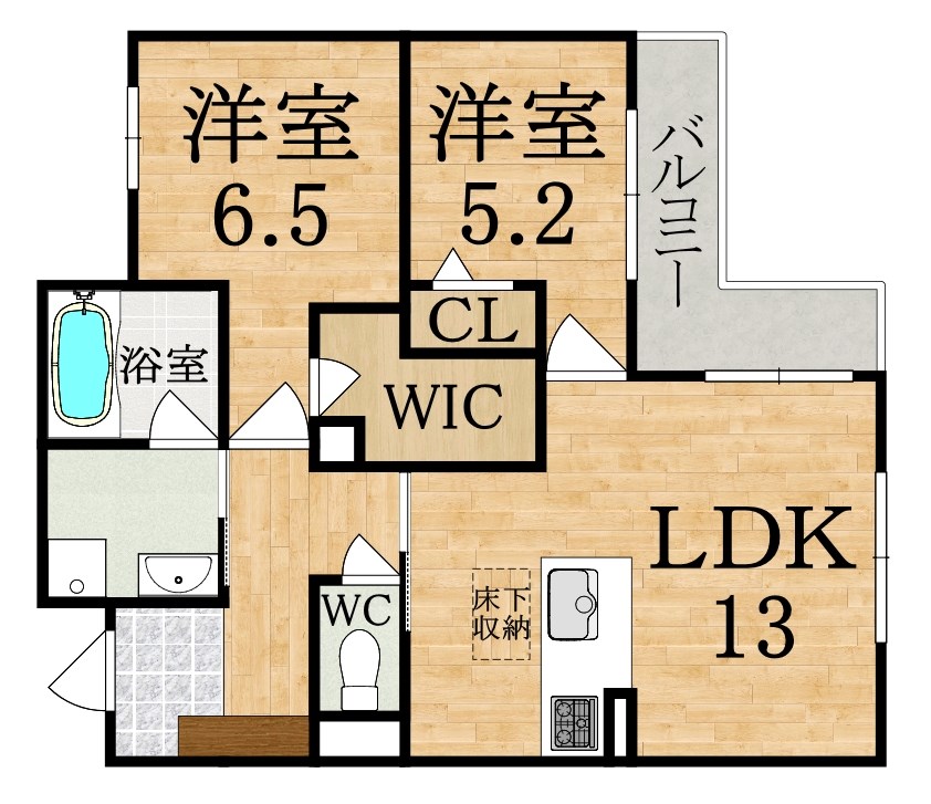 仮称）エレガント国見町 105号室 間取り