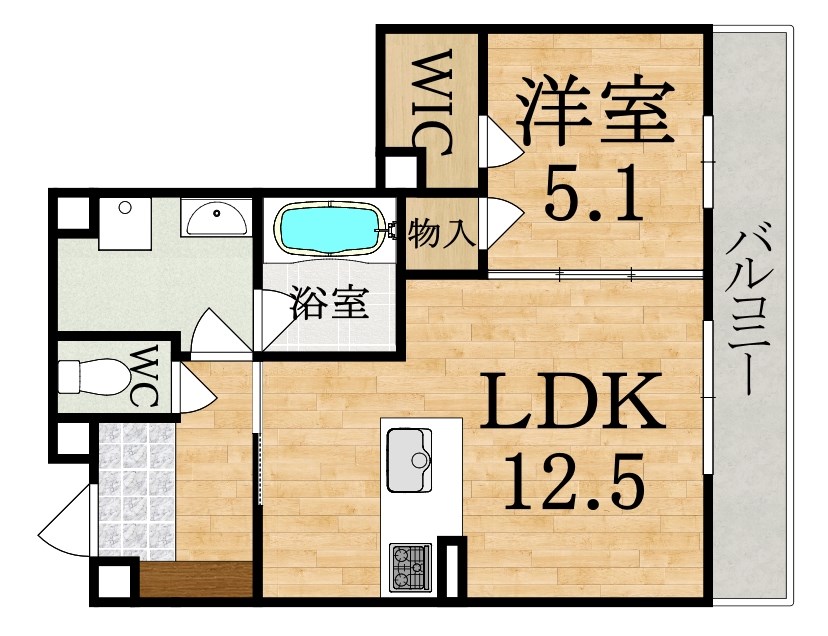 仮称）エレガント国見町 202号室 間取り
