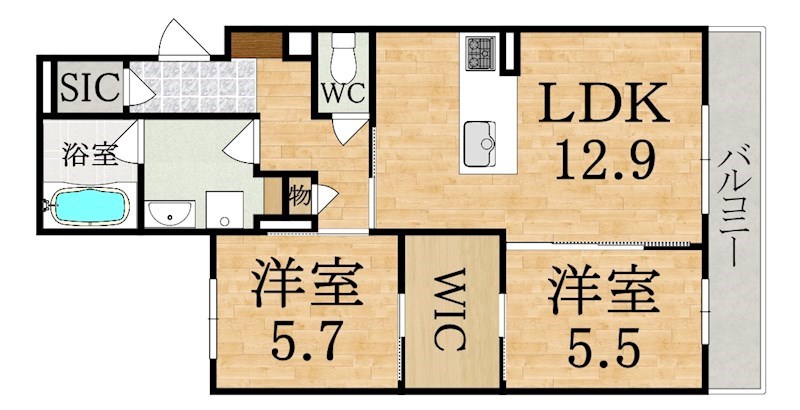 仮称）エレガント国見町 303号室 間取り