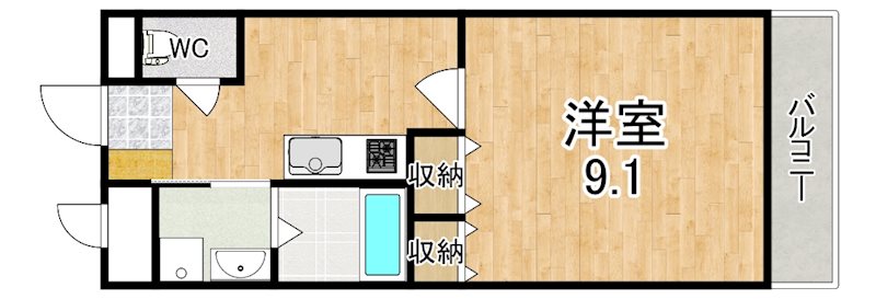 メゾン・ド・プリムベール 201号室 間取り