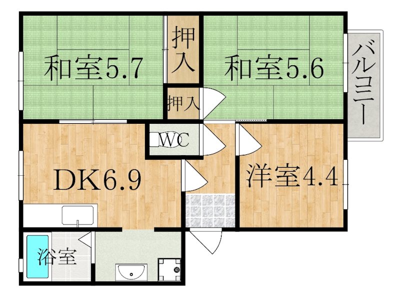 エピーメロンC 202号室 間取り